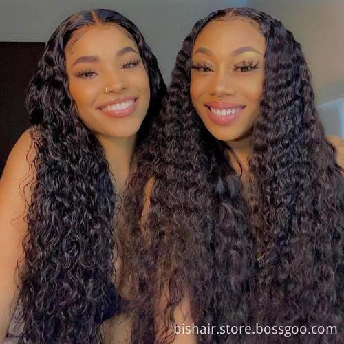 13x4 Loose Deep Wave Frontal Wig Full Lace Front Human Hair Wigs For Women Water Wave 30 Inch Brazilian Curly Human Hair Wig